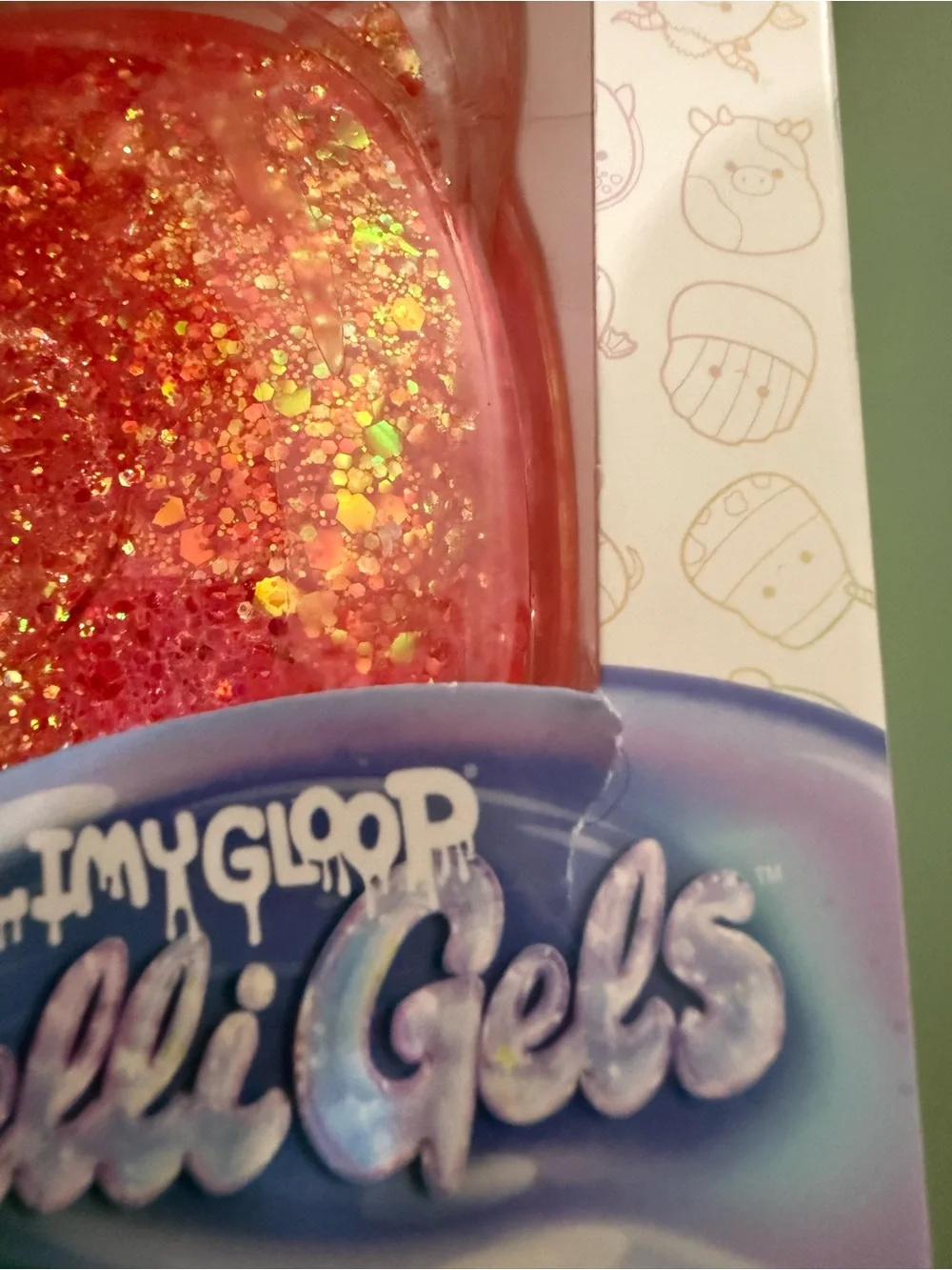 Squishmallows Red Glitter Slime Gelli Gels Sensory Toy